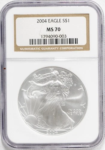 2004 American Silver Eagle — photo from the most recent tracked eBay sale