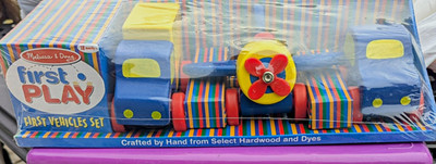 Melissa & Doug First Play Vehicles Set with Truck, Airplane and Car. 18M+