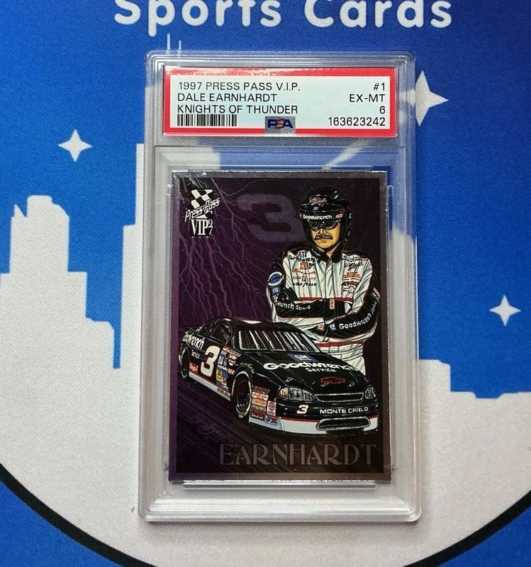 Dale Earnhardt 1997 Press Pass VIP Knights Of Thunder #1 PSA 6
