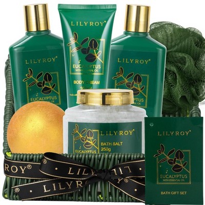 Valentines Day Gifts for Women - 7 Pcs Luxury Bath and Body Gift Basket Set S...