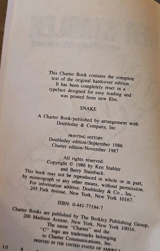 SNAKE Ken Stabler OAKLAND Raiders FOOTBALL Quarterback SC BOOK 1987 - Image 3 of 4