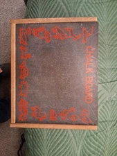 💫 VTG 60’s Childs Portable Chalk/ Peg Board  Slate Board Game