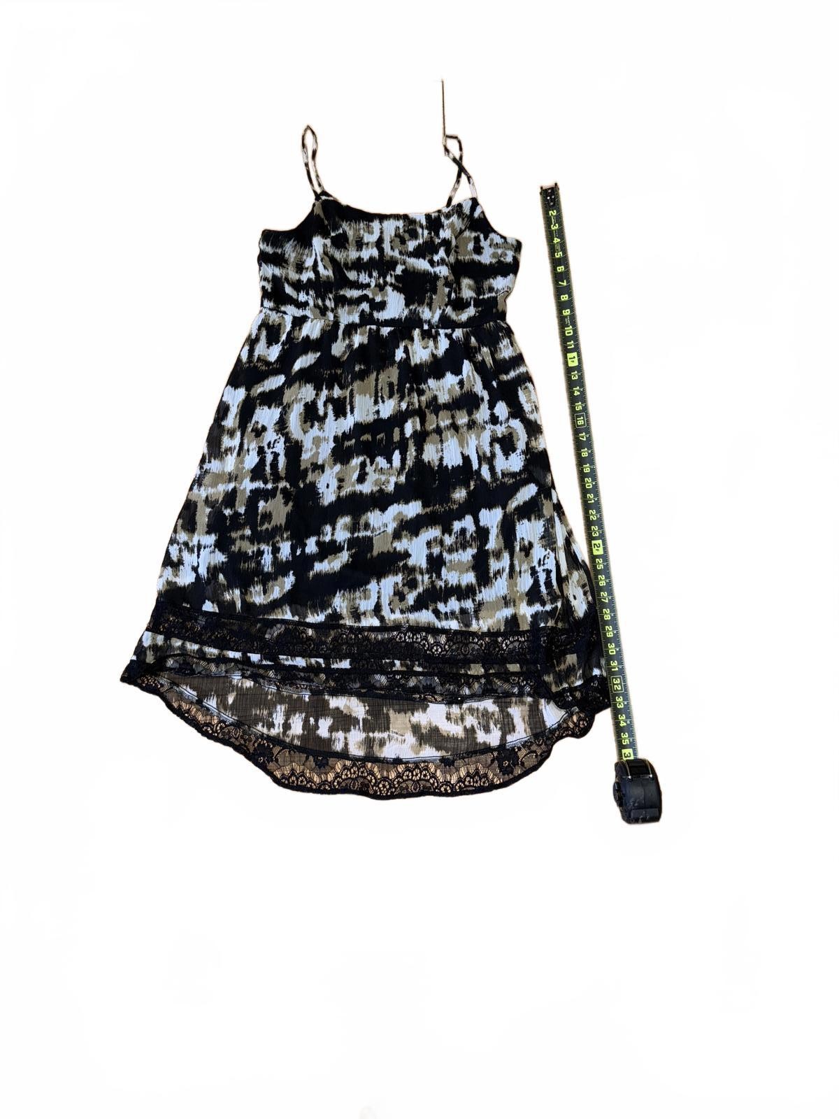 Black and Blue Patterned Spaghetti Strap Dress wi… - image 2