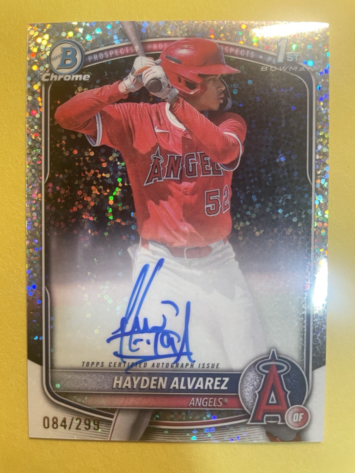 2025 Bowman - Chrome Prospect Auto Hayden Alvarez#CPA-HA Speckle Refractor /299 