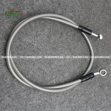 Silver 110cm 43.31" Motorcycle Brake Clutch Oil Hose Line Pipe Braided Hydraulic