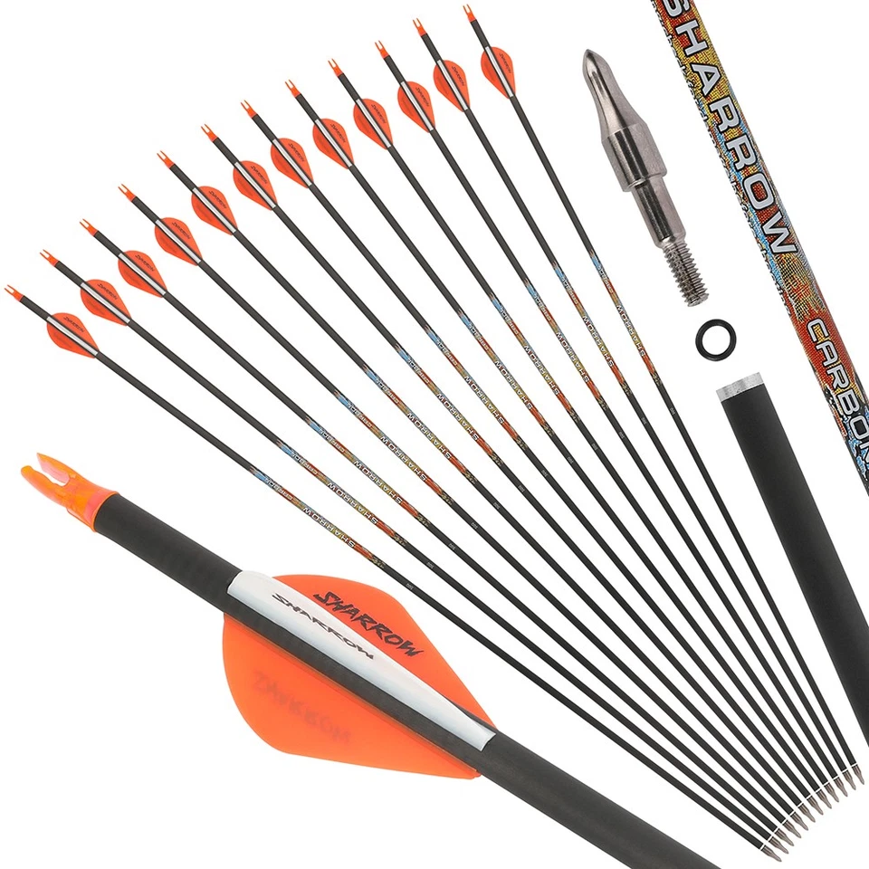 31" Pure Carbon Arrows SP250-600 Recurve Bow Shooting Archery Compound Bow Hunt - Image 4 of 4
