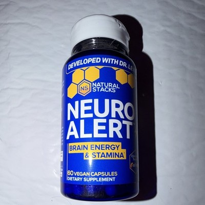 Natural Stacks Neuro Alert Brain Energy & Focus Vegan 3rd Party Lab 60 Caps