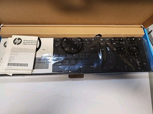 HP Desktop 320K Slim Wired QWERTY Keyboard - Black (L94485-161) - Picture 3 of 3
