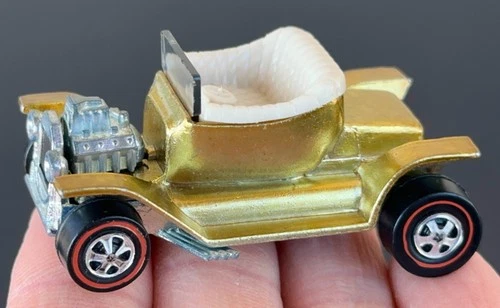 Vintage Hot Wheels Redline 1968 EXCEPTIONAL GOLD Hot Heap US - BLISTER FRESH! NR