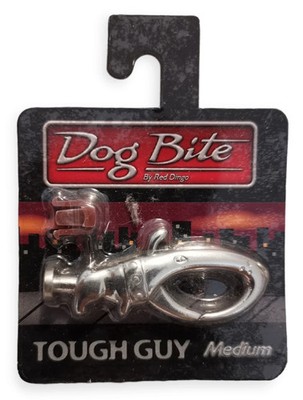 1 Dog Bite Wechsel-Karabiner Medium für Red Dingo-Leinen, Design ''TOUGH GUY''