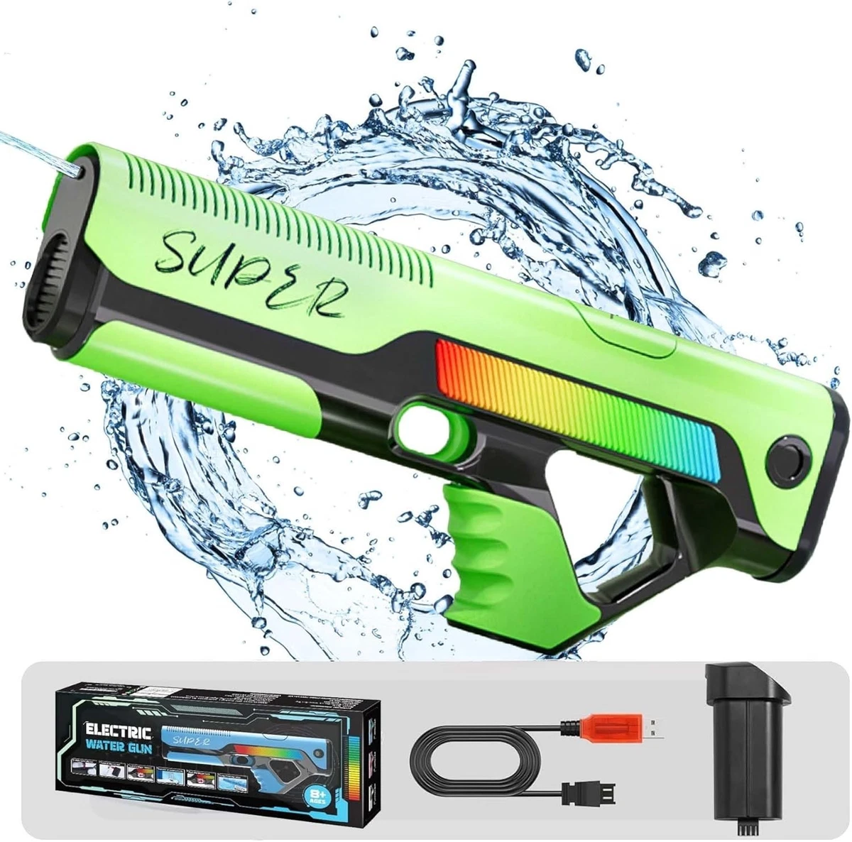 Pistola ad acqua elettrica con serbatoio - Giocattolo acquatico modello