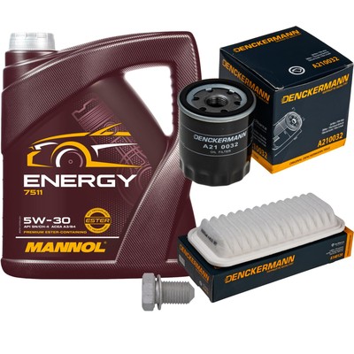 DENCKERMANN Inspektionspaket MANNOL Energy 5W-30 5L für Toyota Yaris 1.0 VVT-i