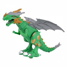 Kidplokio Green Walking Robot Dinosaur Dragon Space Toys Lights Sounds, Boys