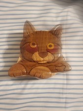 Cat - Handmade Wood Wooden Puzzle Trinket I