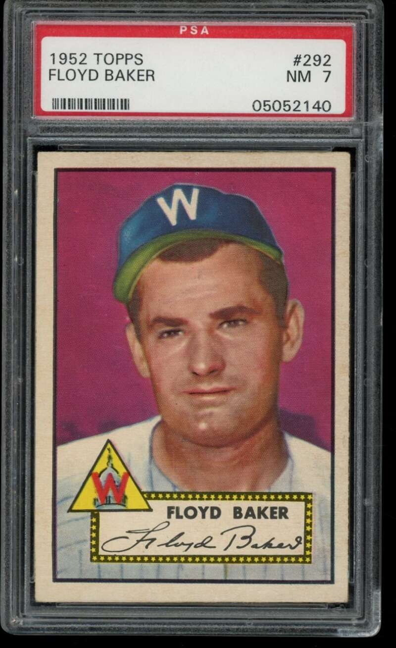 1952 Topps #292 Floyd Baker PSA 7 SP Washington Senators  (2140)