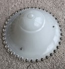 Bead Chain Light/Lamp * 3-hole GLASS SHADE Light Beige Candlewick — photo 9