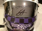 JEFF GORDON, LARSON, HARVICK, AUTOGRAPHED BRICKYARD 30TH ANNI HELMET & CARDS