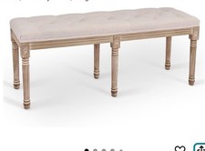 Vintage Beige Bench for Hire - Perfect For nikkah/mendhi *LONDON ONLY*