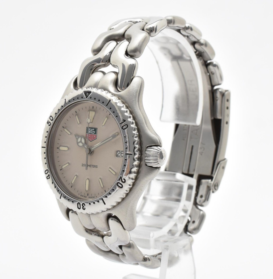 TAG Heuer  SEL S99.013M 200M Beige Dial Silver Vintage Men's Quartz Watch image 3