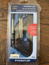 Staedtler 8 pieces Geo Set Geometry Set Compass, Ruler, Protractor,