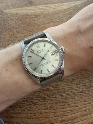 Rolex Datejust 36 Stahl / Weissgold Silver Dial Automatik Ref. 1601 Vintage 