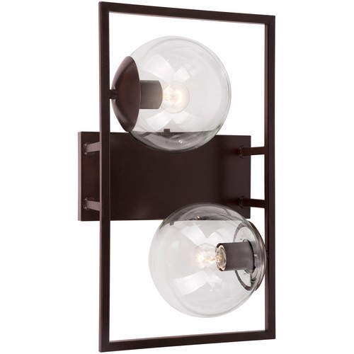 Forte Lighting 2727-02-32 Charm 2 Light 10 inch Antique Bronze Sconce Wall Light - Picture 2 of 4