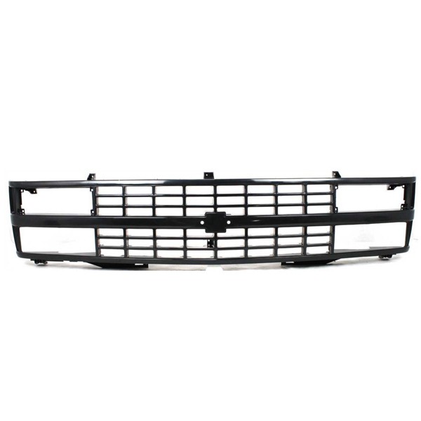 88-93 Chevy C/K Pickup Black Sealed Beam Headlight Grille Assembly