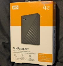 WD 4TB Portable External Hard Drive My Passport HDD USB 3.2 Xbox Mac PS5 Storage