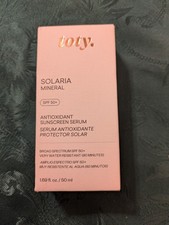 TOTY Solaria Mineral SPF 50 Antioxidant Sunscreen Serum 1.69 oz Exp 5/2025 Seal