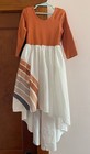 Oopsie Daisy Girl's Hi Lo Rust Orange Long Sleeve Rainbow Dress Size 8 — photo 1