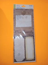 Colorbok Big Stickers Our Family Scrapbook Stickers 2 Sheets Vintage Style