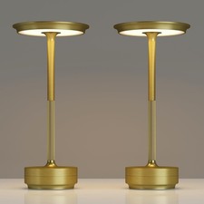 2 Pack Portable Rechargeable Cordless Table Lamps, 5000mAh LED Light, 3 Color Di