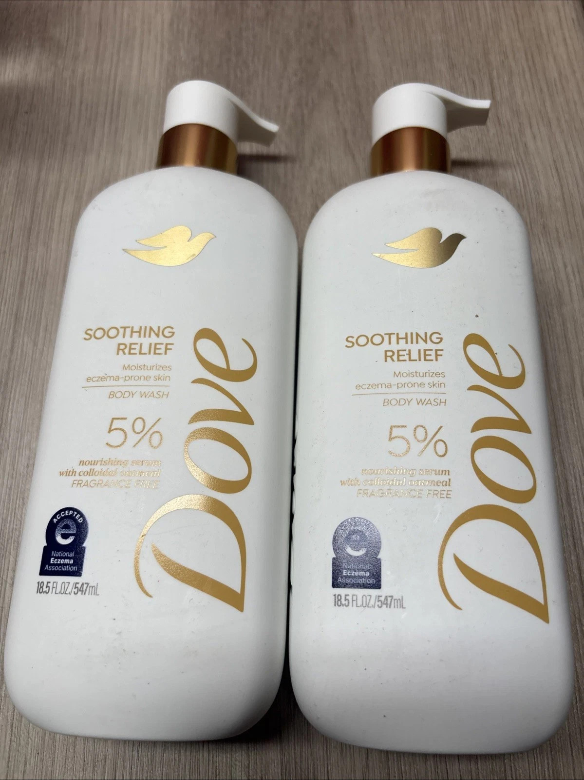 Dove Fragrance Free Body Wash Soothing Relief 18.5 oz. ea. 2 PACK