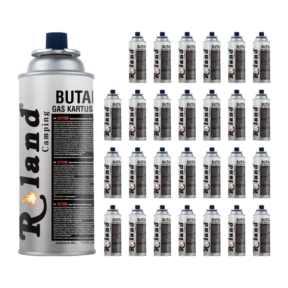 ROLAND GERMANY 28 x Butan Gas Kartusche 227g Gaskocher Campingkocher - Bild 2 von 4
