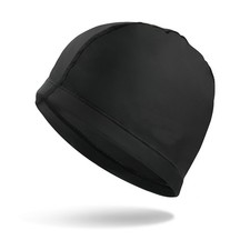 Easy Fit Nylon Black Swimming Waterproof Cap Pool Hat