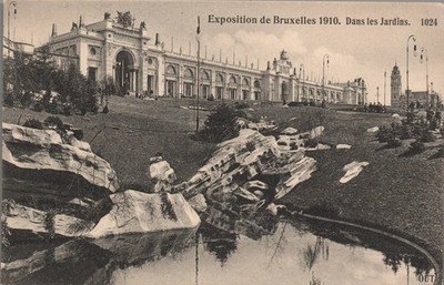 AK Brüssel EXPO 1910 Weltausstellung Dans les Jardins (Nr. 3101)