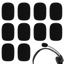 10 Pack Mini Size Lapel Headset Microphone Windscreen Foam Cover, High Densit...