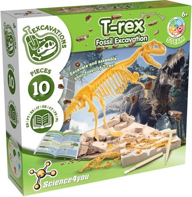Science4you T Rex Dinosaurier Ausgrabungsset - 10-teiliges Fossilien Spiel für