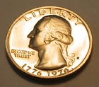 1776-1976 S Washington Bicentennial Proof 40% Silver Quarter Brilliant UNC 25c