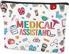 Medical Assistant Nurse Makeup Bag Gift for Women Ma Gift for Work, Nursing Stud