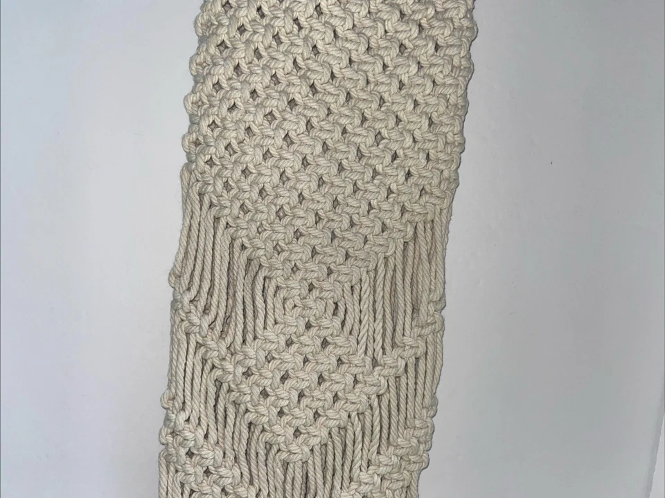 ¡Nuevo! Macramé Yoga Mat Bolsa de Transporte Off-White Bohemio Terroso Rústico Minimalista Foto 4 de 4