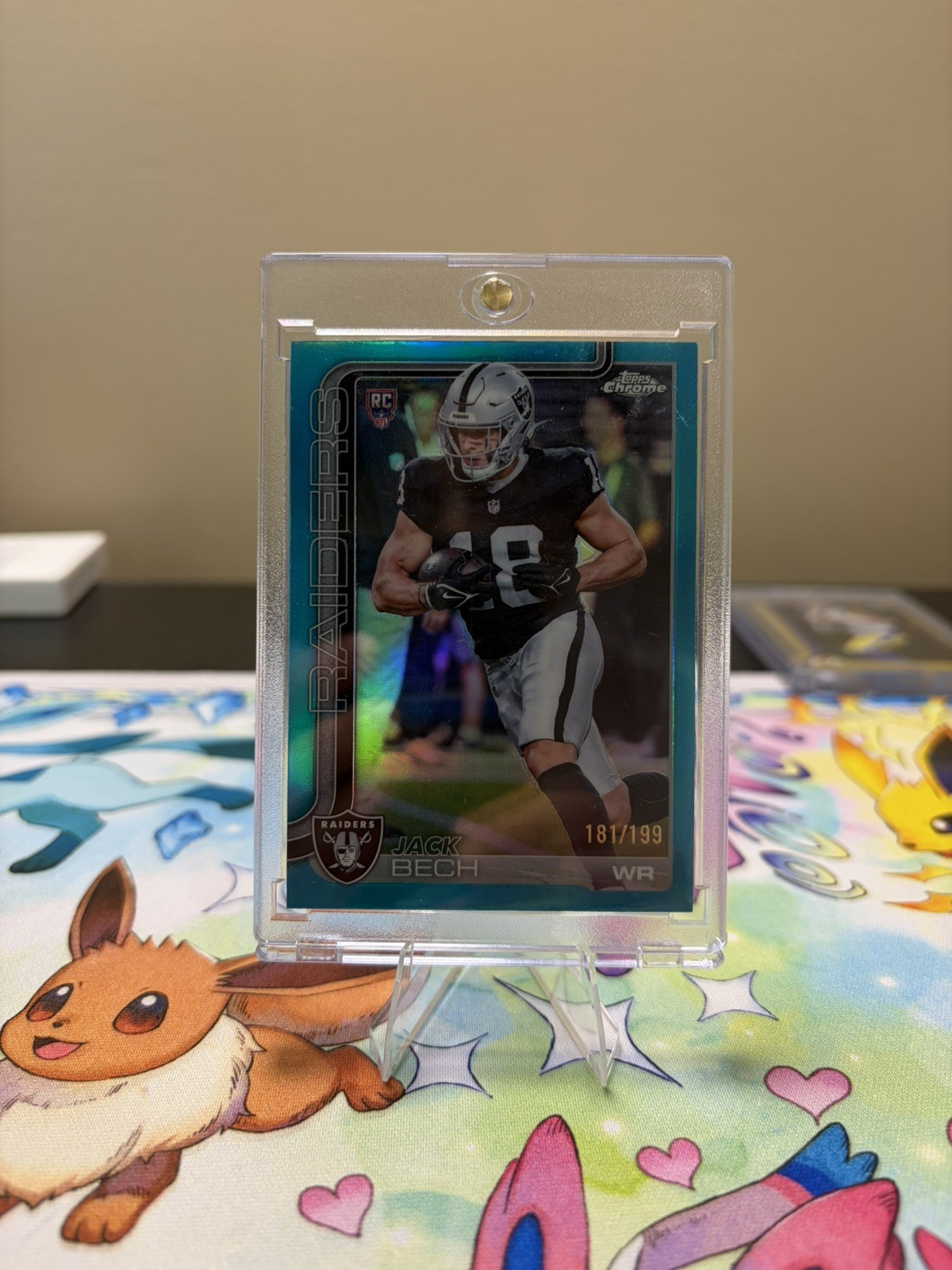 JACK BECH 2025 TOPPS CHROME ROOKIE TRUE AQUA REFRACTOR RAIDERS RC /199 RAIDERS