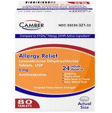 Levocetirizine Dihydrochloride 5Mg Antihistamine Tablets, Compare to Xyzal Activ