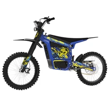 Electric Dirt Bike 12KW Peak Power 72V 60Ah 430N.m Torque BLUE