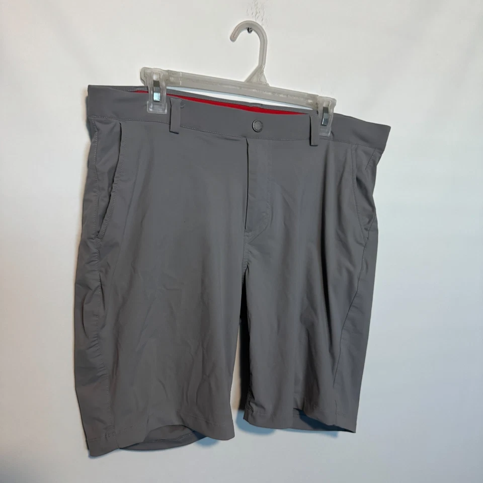 Pantalones Cortos Redvanly Hanover Pull On Para Hombre Gris Medio Golf Elastizados Rendimiento LEER Foto 2 de 4