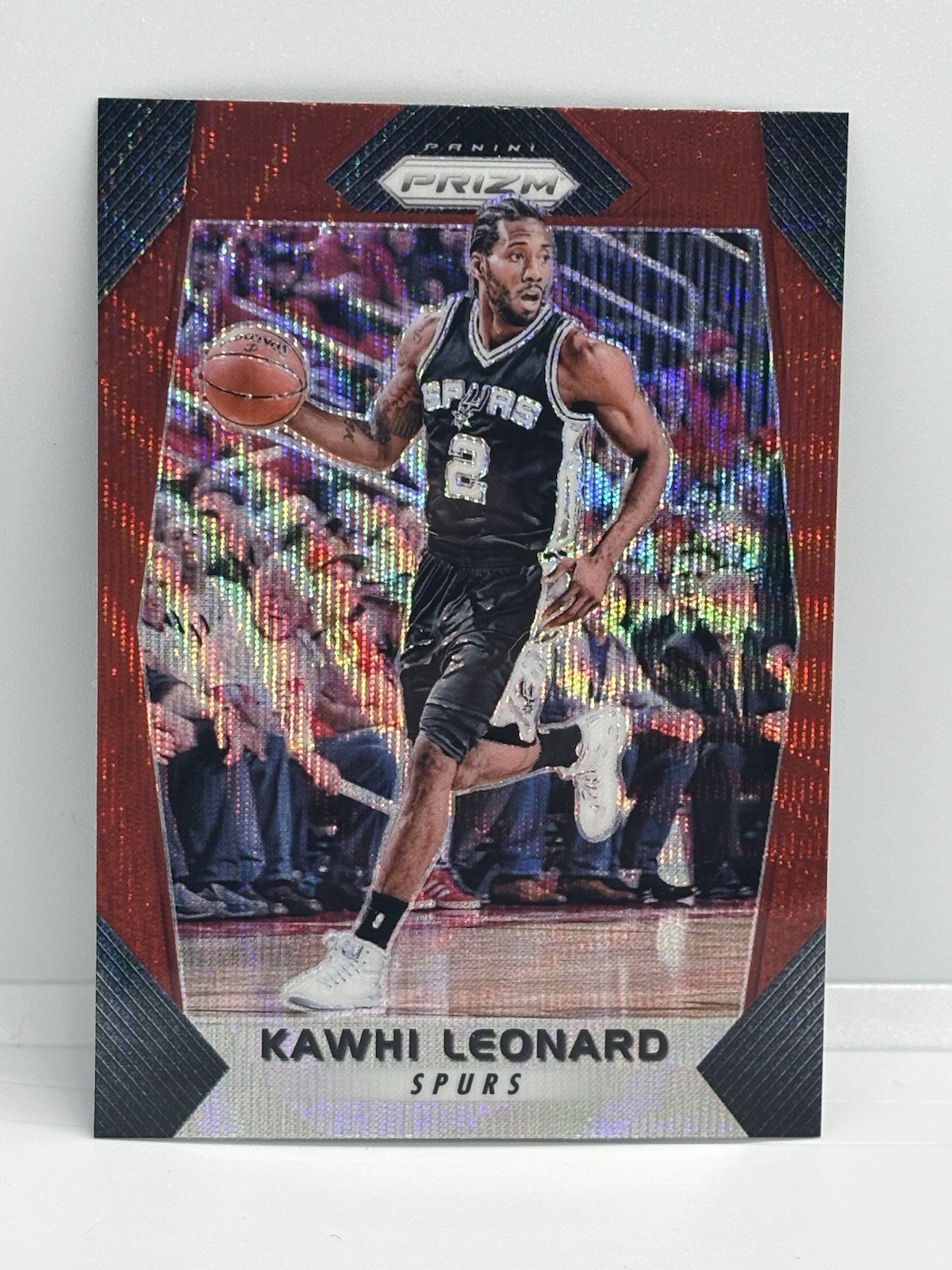 2017-18 Panini Prizm Kawhi Leonard RED Ruby Wave Prizm #293 - Spurs
