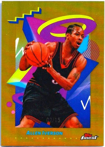 2025-26 Topps Finest Allen Iverson Auto Masters Orange Refractor