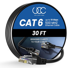 Cat 6 Ethernet Cable 30 Ft, 10Gbps High Speed Ethernet Cable, Internet Cable Out