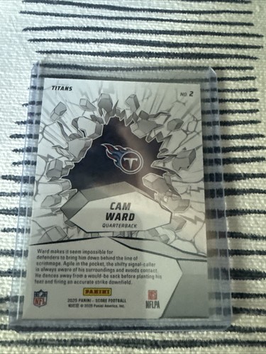 2025 Score Cam Ward RC EMERGED #2 Tennessee Titans Rookie - 第 2/2 張圖片
