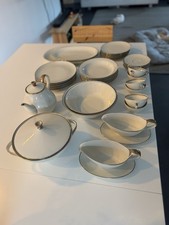 Geschirr Winterlich Merktleuthen Bavaria Porzellan /Ess+ Teeservice Goldrand